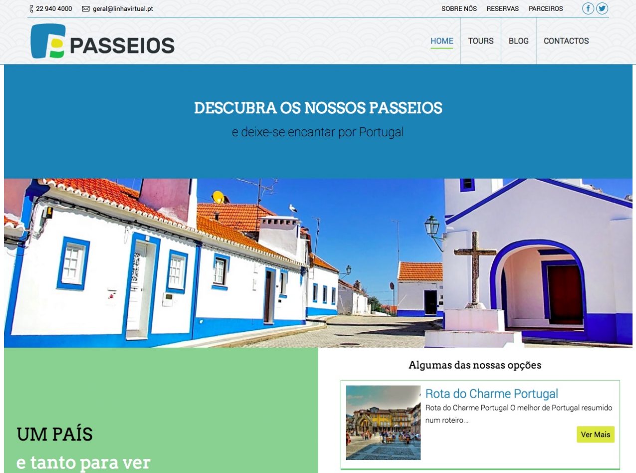 Modelos de Website Turismo Homepage Linha Virtual